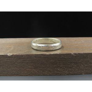 Size 11 Sterling Silver Cool Pattern Large Band Ring Vintage Statement